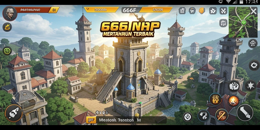 Screenshot gameplay di 666F menunjukkan aksi menara bertahan yang mendebarkan.