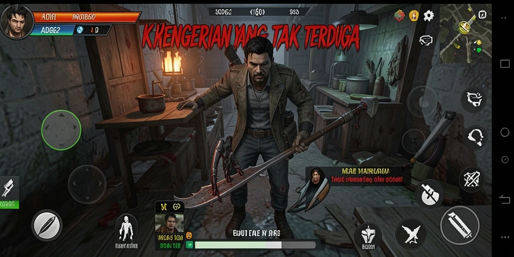 Gameplay ADG62 yang menegangkan dalam suasana Horror.