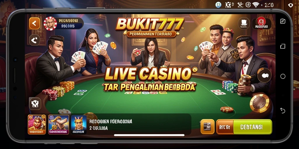 Gameplay Live Casino BUKIT777 yang seru dan interaktif.