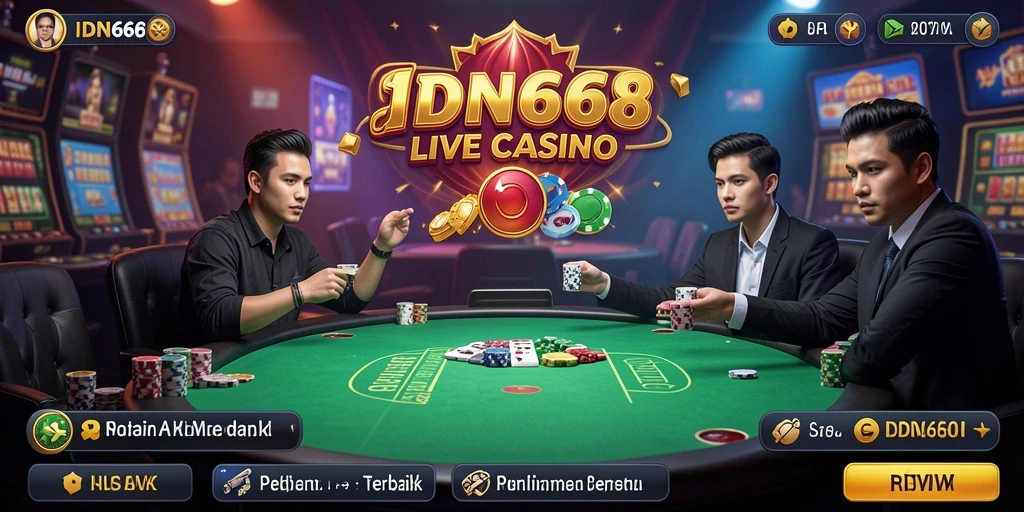 Tampilan gameplay Live Casino IDN668 yang interaktif dan menarik.