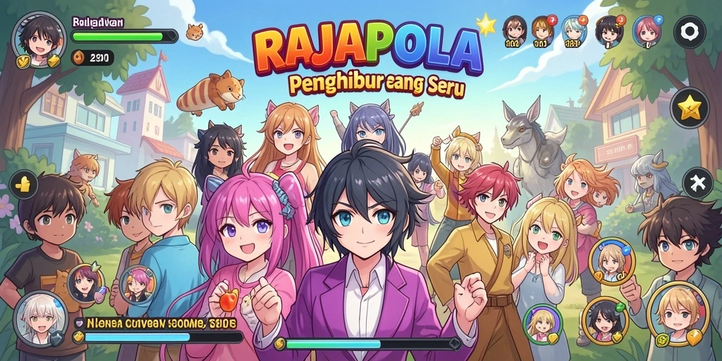 Screenshot RAJAPOLA menampilkan aksi seru dalam pertarungan karakter Anime.